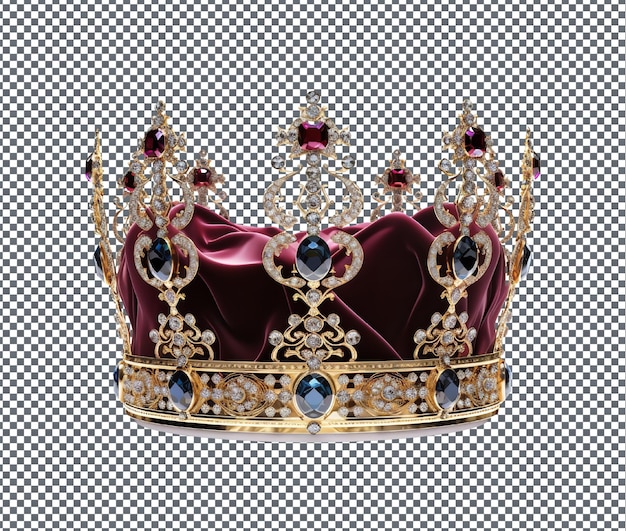 Incredible kings crown isolated on transparent background