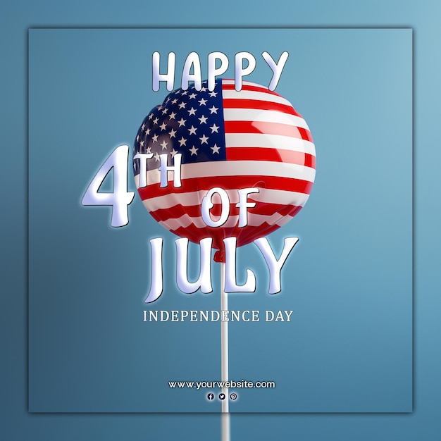4th of july celebration icons