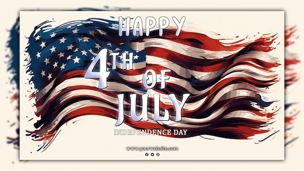 PSD giorno dell'indipendenza americana 4 luglio celebrazione