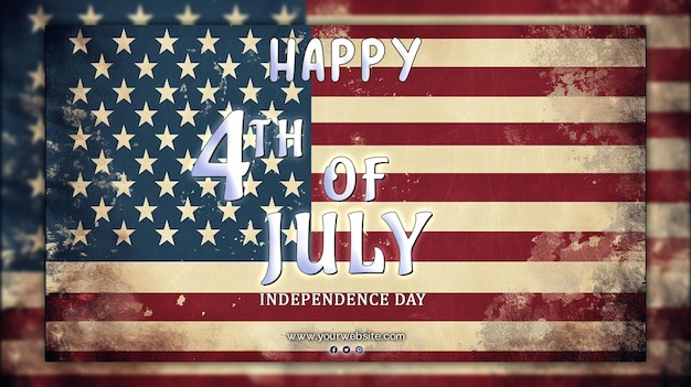 PSD giorno dell'indipendenza americana 4 luglio celebrazione