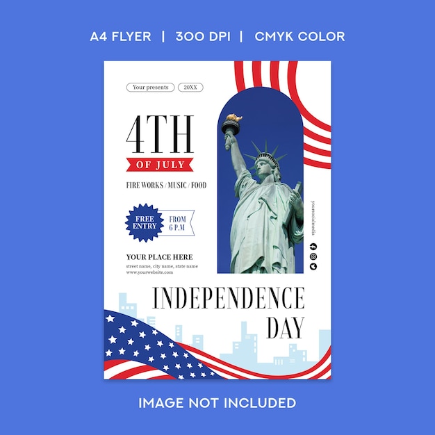 PSD independence day flyer template