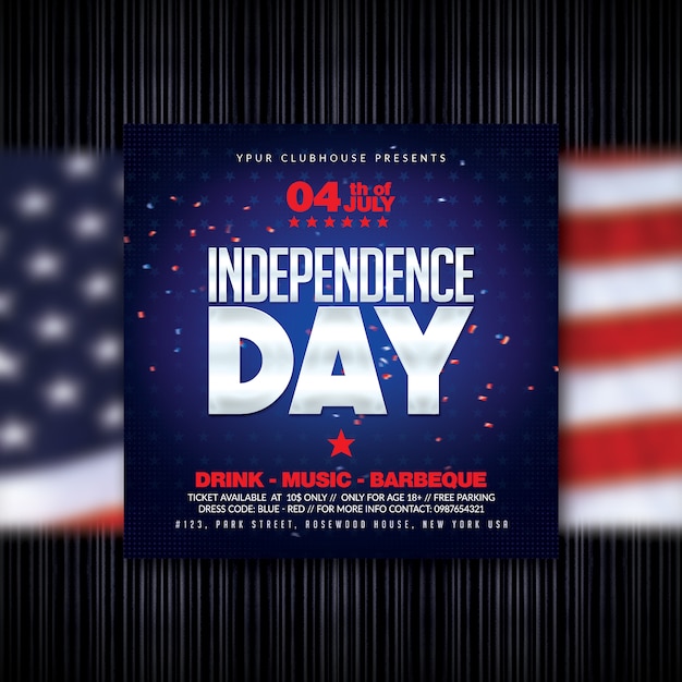 PSD independence day flyer