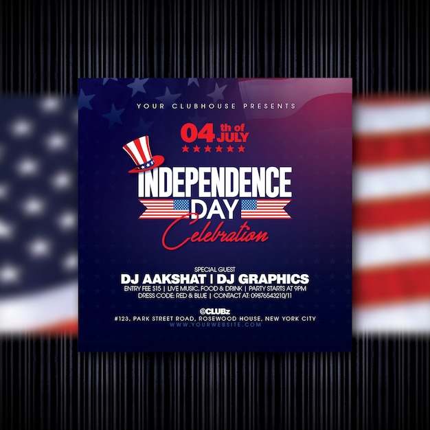 PSD independence day flyer