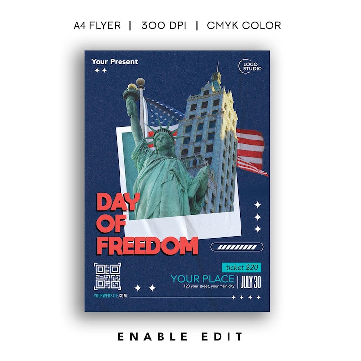 PSD independence day flyer