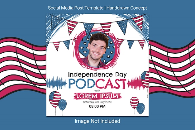 Independence Day social media post template