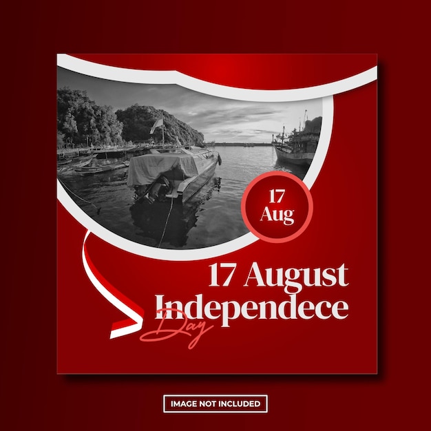 PSD independence indonesia instagram post social media template