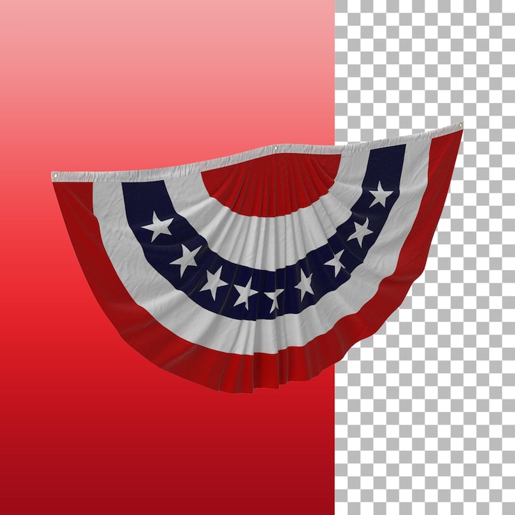PSD independent day concept with united states flag for element of 4th july