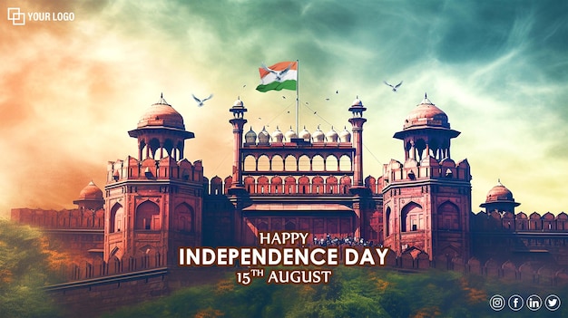 PSD india independence day banner template