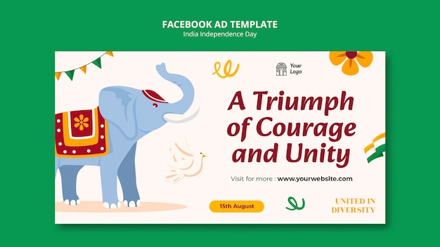 PSD india independence day facebook template