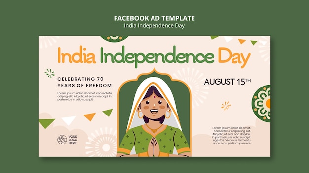 PSD india independence day facebook template