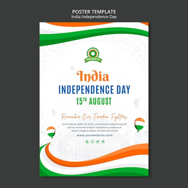 PSD india independence day poster