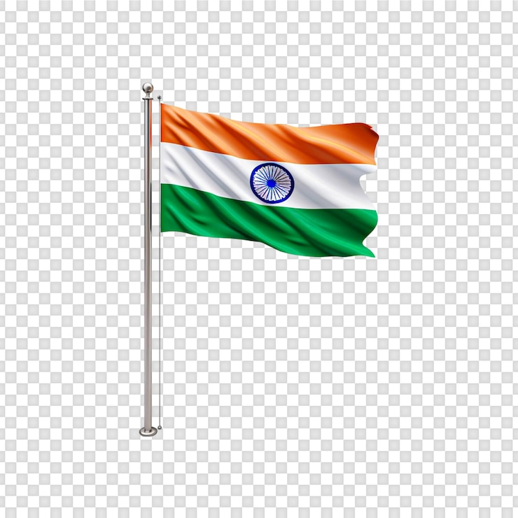 PSD india national flag isolated on transparent background