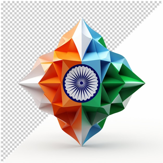 Флаг празднования дня республики индия на прозрачном фоне