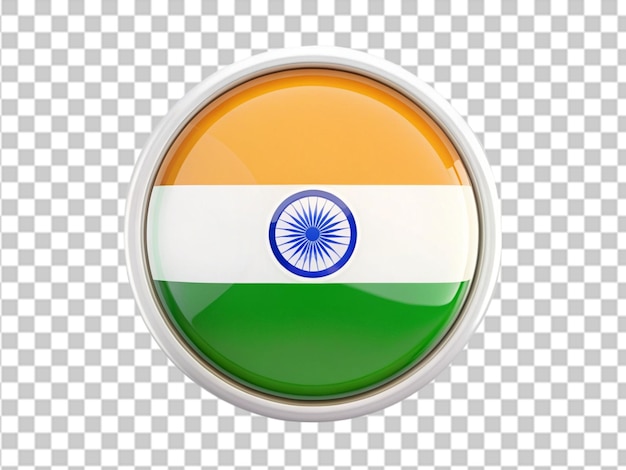 India republic day celebration flag on transparent background