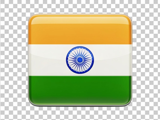 India republic day celebration flag on transparent background