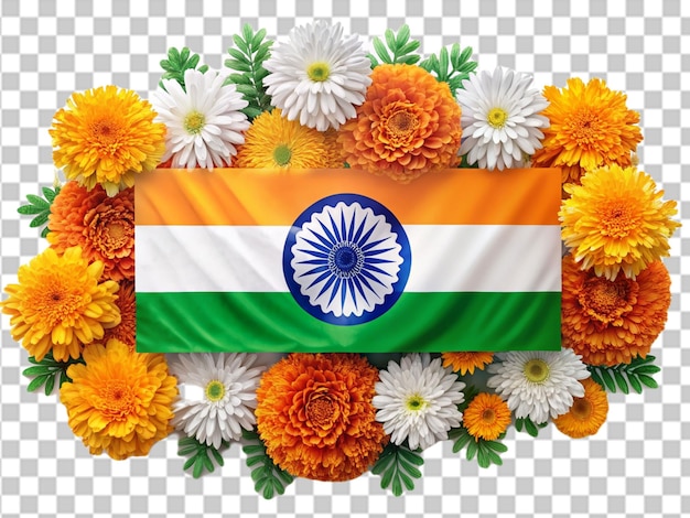 透明な背景にインド共和国記念日のお祝いの旗