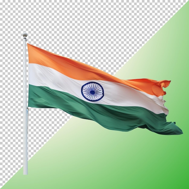 India republic day celebration flag on transparent background