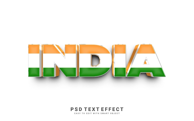 PSD effetto testo india