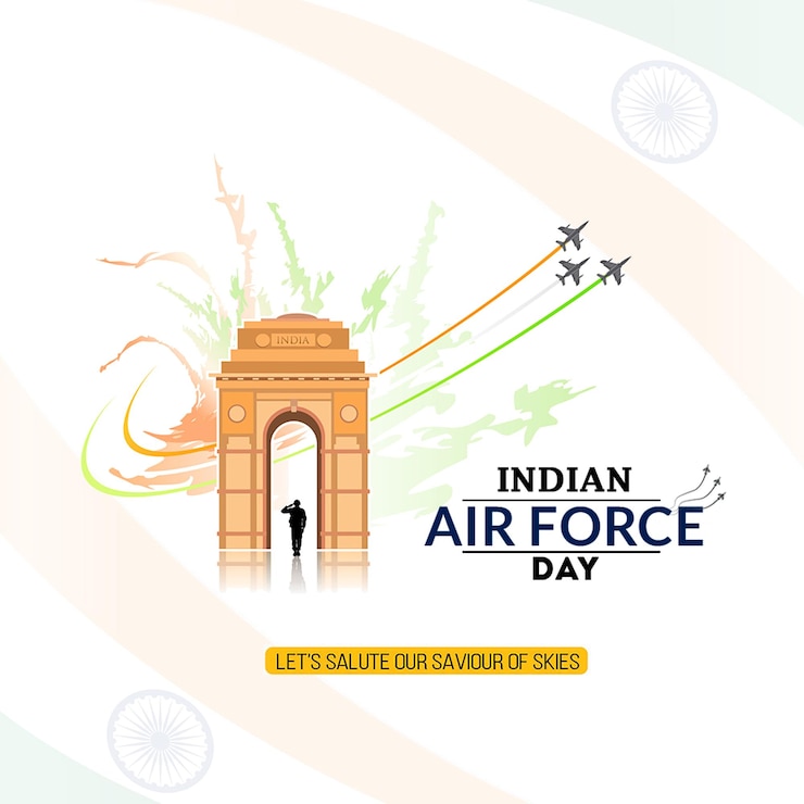 PSD indian air force day and india independence day