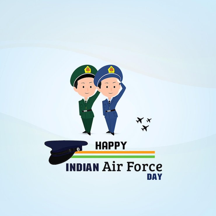 PSD indian air force day and india independence day