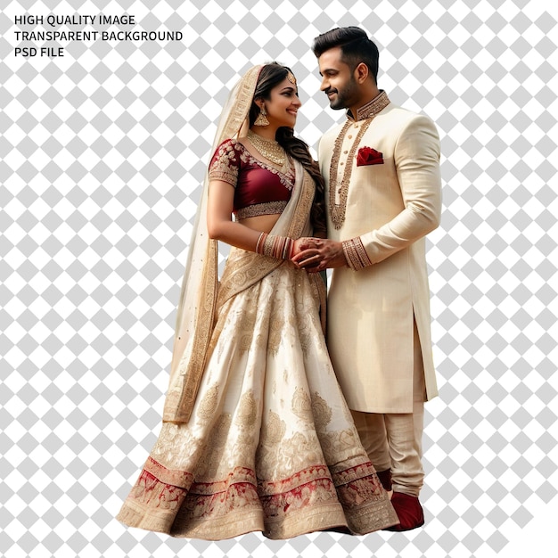 PSD indian couple weddingpsd png transparent background