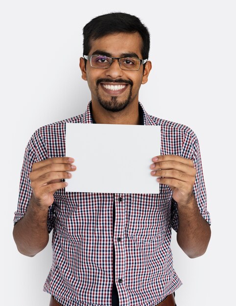 Indian Ethnicity Blank Studio Shoot Positive Concept