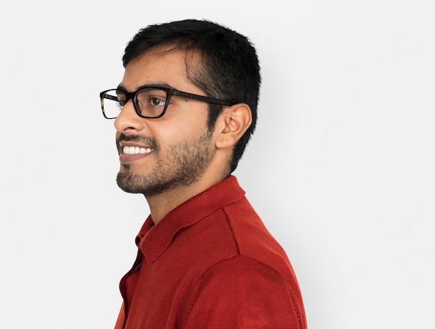 indian ethnicity cheerful confident studio concept