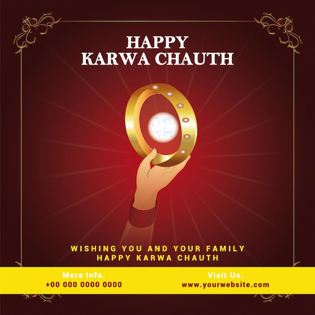 인도 축제 happy karwa chauth 템플릿