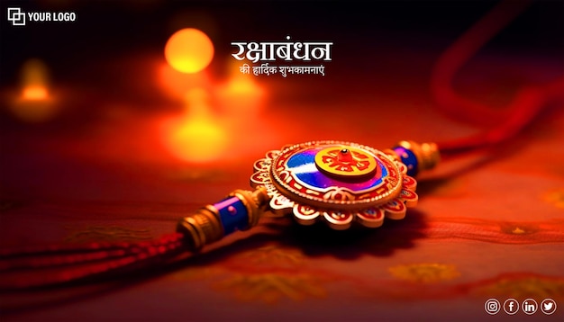 Indian festival raksha bandhan rakhi greeting background