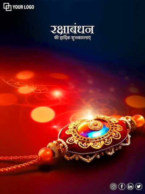 Indian festival Raksha Bandhan Rakhi greeting background