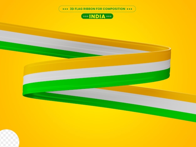 Indian flag ribbon for independence day celebration