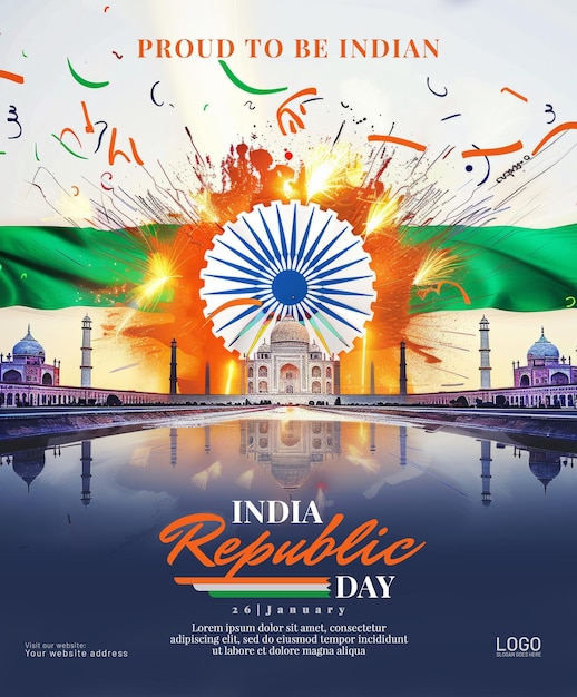 PSD indian happy republic day a celebration of democracy and unity