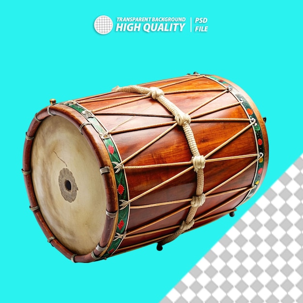 PSD indian holli drum dhol on transparent background