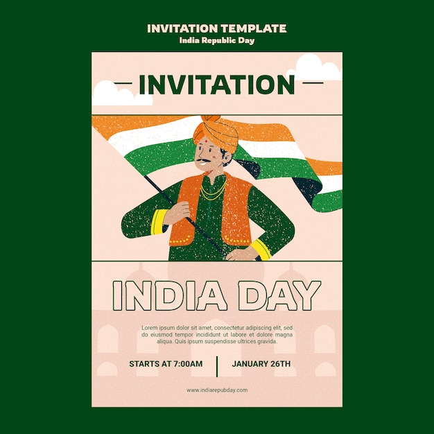 Indian independence day template design