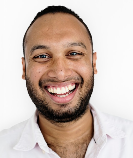 indian man close up studio concept