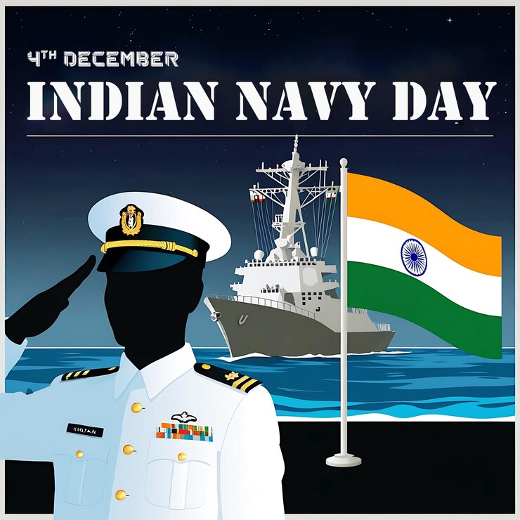 PSD indian navy day minimal design template