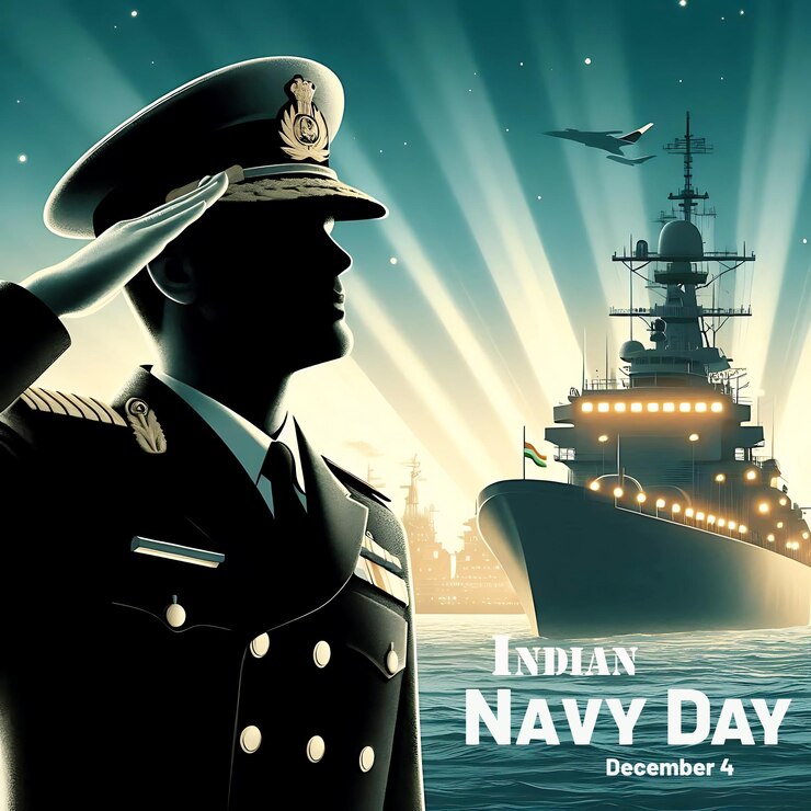 PSD indian navy day minimal design template
