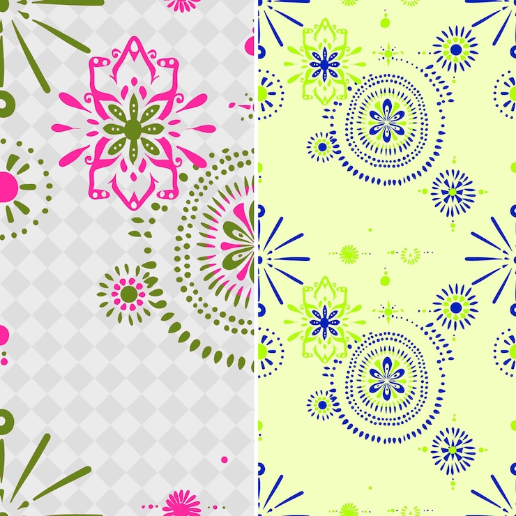 PSD indian rangoli patterns with geometric shapes and circumscri creative abstract geometric vector