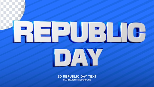 Indian Republic Day 3d text element