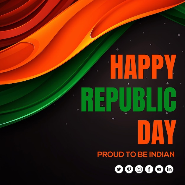 Indian republic day background psd
