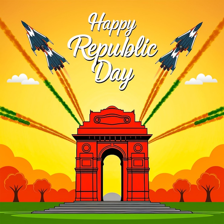PSD indian republic day social media post