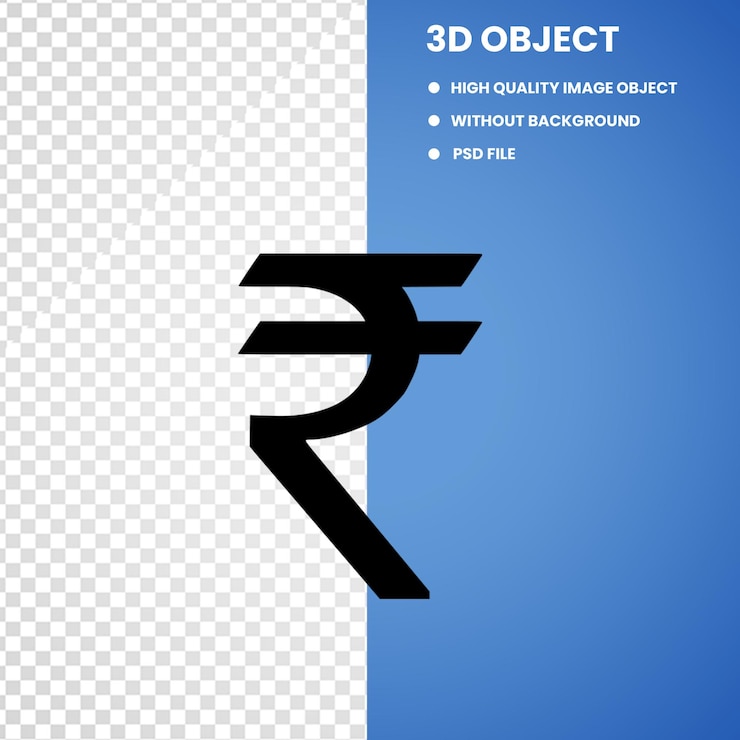 PSD indian rupee sign