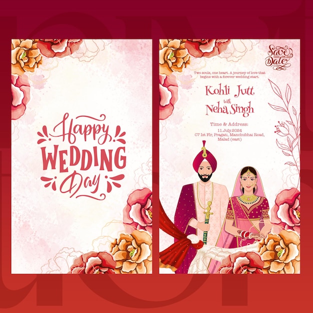 PSD an indian style wedding invite