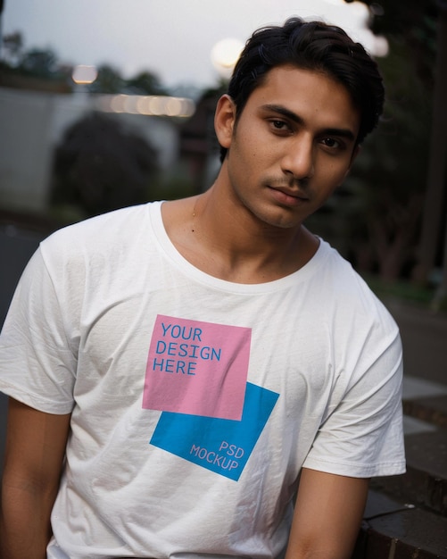 indian tshirt mockup tee design merch showcase template unisex streetwear aesthetic branding
