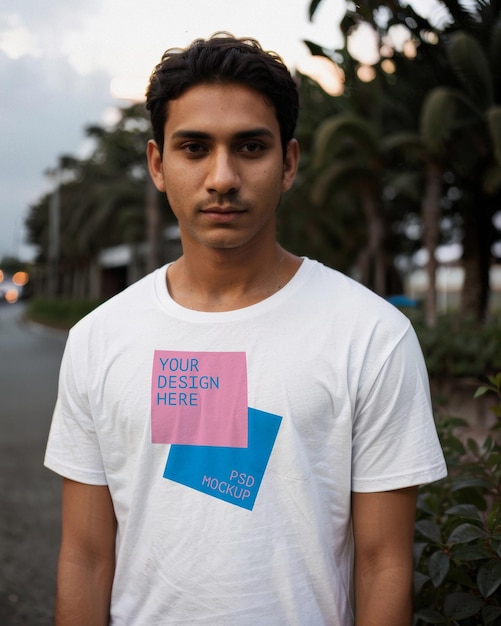 indian tshirt mockup tee design merch showcase template unisex streetwear aesthetic branding