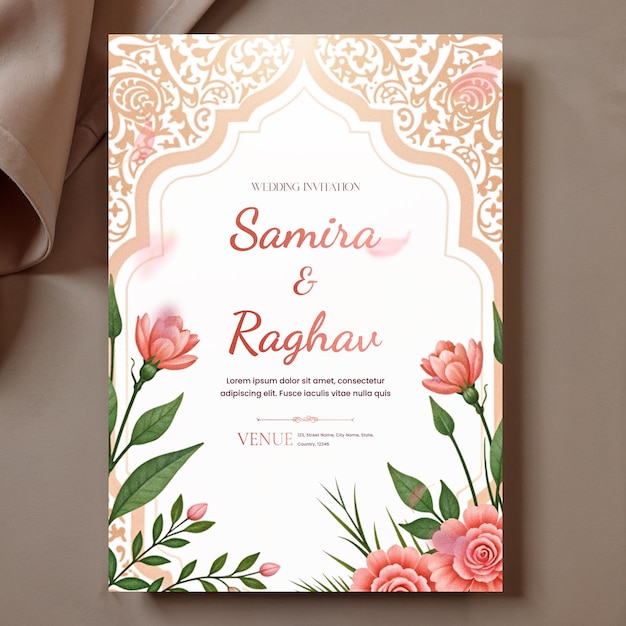 indian wedding invitation card