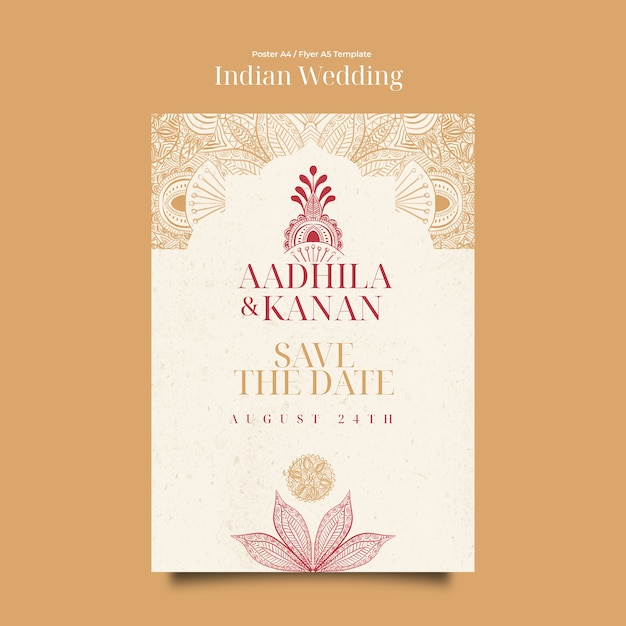 PSD indian wedding template design