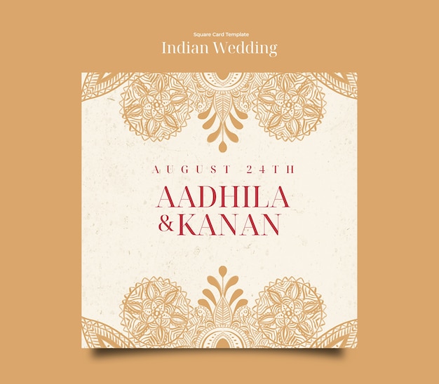 PSD indian wedding template design