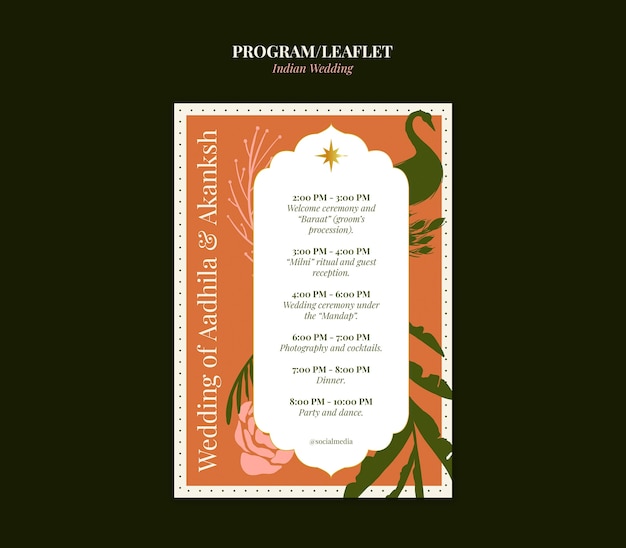 Indian wedding template design
