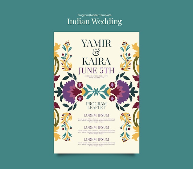 Indian wedding  template design